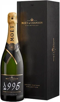 Шампанское Moet & Chandon Grand Vintage 1995 wooden box 750 мл