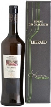 Вино Lheraud Pineau des Charentes Signature Ugni Blanc gift box Леро Пино де Шарант Сигнатюр Уни Блан в подарочной коробке 750 мл
