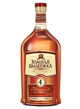 Коньяк четырехлетний Золотая Выдержка фляжка 500 мл