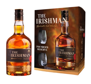Виски The Irishman Founder’s Reserve gift box 2 glasses  700 мл