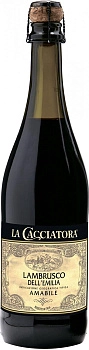 Вино Игристое La Cacciatora  Lambrusco dell'Emilia IGT Rosso   750мл