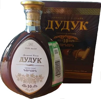 Коньяк Армянский Дудук 10 лет  в п/у  500 мл