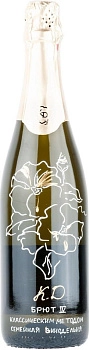 Игристое вино Константин Дзитоев  Шардоне  белое брют  750 мл
