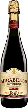 Игристое вино Chiarli 1860 Mirabello Rosso Lambrusco di Emilia-Romagna IGT   750мл