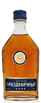 Коньяк Праздничный четырехлетний 250 мл