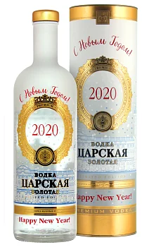 Водка Царская Золотая Кошерная Новогодняя в п/у  1000 мл