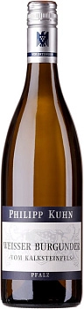 Вино Philipp Kuhn Weisser Burgunder vom Kalksteinfels Филипп Кун Вайсер Бургундер фом Калькштайнфельс 2021 750 мл