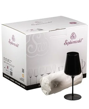 Набор  из 6-ти  бокалов для  вина  Sophienwald Black Line White wine  420 мл