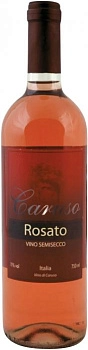Вино Tombacco Caruso Rosato Semisecco Карузо Розато Семисекко полусухое 2017  750 мл