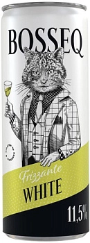 Игристое вино  Bosseq White Frizzante in can  250 мл