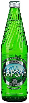 Вода  Narzan  Glass  Нарзан газированная в стеклянной бутылке    500 мл