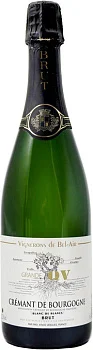 Игристое вино Vignerons del Bel Air  Cremant de Bourgogne AOP Blanc de Blancs Brut   750 мл