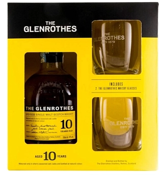 Виски Glenrothes 10 Years Old gift box with 2 glasses 700 мл