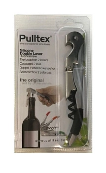 Штопор Pulltex, Corkscrew, Burgundy  Пултекс c Силиконовой Вставкой черный  117-921-01