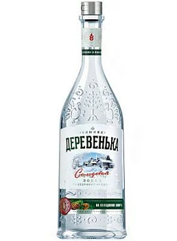 Водка  Зимняя деревенька кедровая на солодовом спирте Альфа 500 мл