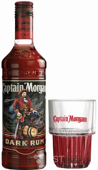 Ром Captain Morgan  Dark + glass 700 мл