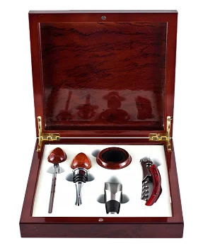 Подарочный набор Agap  Coffret laque Bois de rose 5 accessoires Подарочный набор деревянный 5 аксессуаров