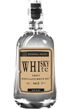 Дистиллят   Admiral Husso White Sky  Wheat Адмирал Хьюссо Уайт Скай пшеничный 500  мл