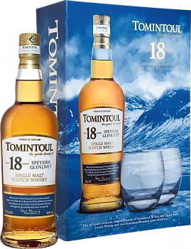 Виски Tomintoul Speyside Glenlivet Single Malt Whisky 18 y.o. (gift box) 40%  2002 700 мл