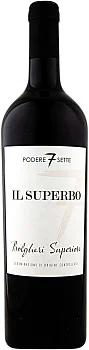 Вино Podere 7 Sette  Il Superbo Bolgeri Superiore DOC ПОДЕРЕ 7 СЕТТЕ Иль Супербо Болгери Супериоре 2017 750 мл
