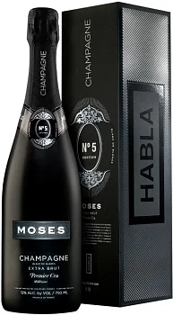 Шампанское Moses №5 Blanc de Blancs Extra Brut Millesime Champagne Premier Cru gift box  750 мл