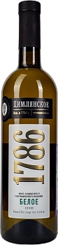 Вино Цимлянское 1786 ЗГУ  сухое белое 750 мл