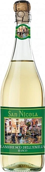 Игристое вино  San Nicola Lambrusco Dell'Emilia Ламбруско дель'Эмилия Бланко Сан Никола   750 мл