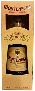 Ликер Amaro Montenegro Амаро Монтенегро 23% в подарочной коробке со стаканом 700 мл