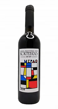Вино Коктебель Геометрия Мерло красное сухое  750 мл