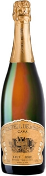 Игристое вино Castell de Ribes Brut Nature Cava Rose DO  750 мл