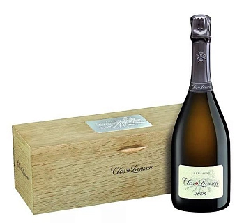 Шампанское  Lanson Clos Lanson Brut Nature Кло Лансон Брют Натюр в подарочной упаковке дерево 2007 750 мл
