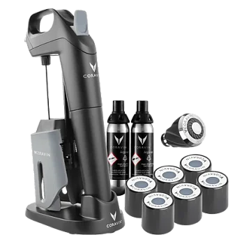 Система для подачи вин по бокалам Coravin Model 3 Wine and Passion Pack  Модель 3+2 капсулы+игла+6пробок+аэратор+подставка