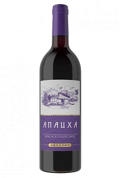 Вино АПАЦХА, красное полусухое, 0,75