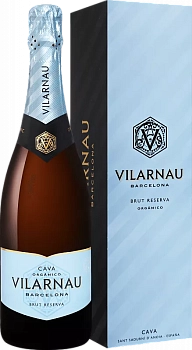 Вино игристое Brut Reserva Cava DO Vilarnau gift box  2022 750 мл