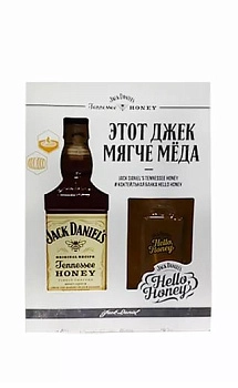 Виски Jack Daniels Tennessee Honey п/у+1 ст. в форме банки  700 мл