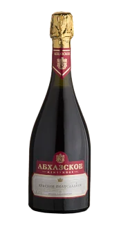 Игристое вино "Абхазское Жемчужное" полусладкое красное   750 мл