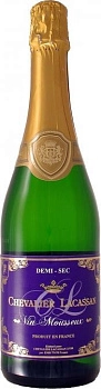 Игристое вино Chevalier Lacassan Vins Mousseux Demi-Sec,Шевалье Лакассан Игристое 0.75 л