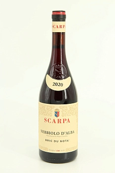 Вино Scarpa Bric du Nota" Nebbiolo d'Alba 2020 750 мл 13,5%