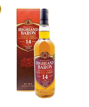 Виски Highland Baron Single Malt 14 YO gift box  700 мл