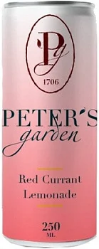 Вода Peter's Garden Red Currant Lemonade in can Петер'с Гарден Лимонад Красная смородина в жестяной банке 250 мл