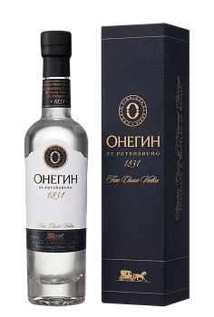 Водка Онегин  в подарочной упаковке 50 мл