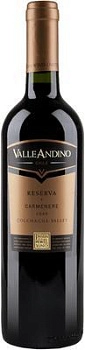 Вино Valle Andino Carmenere Reserva Colchagua Valley  Карменер Колчагуа Велли Ресерва Вэлли  Андино 750 мл