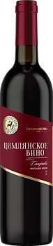 Вино Цимлянское Саперави столовое красное полусладкое 750 мл