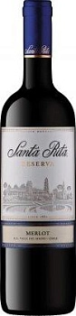 Вино Santa Rita Merlot. Reserva Санта Рита Мерло. Резерва 2014 750 мл