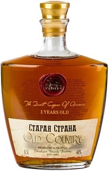 Коньяк  Старая страна  3 года   500 мл