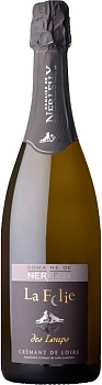 Игристое вино Domaine de Nerleux  La Folie des Loups Brut  Cremant de Loire AOC    750 мл