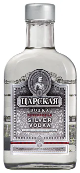 ВОДКА ЦАРСКАЯ СЕРЕБРЯНАЯ фляга 40% 250 мл