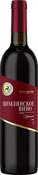 Вино Цимлянское Саперави столовое красное сухое 750 мл