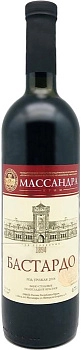 Вино Массандра Бастардо  красное полусладкое  2019  750 мл