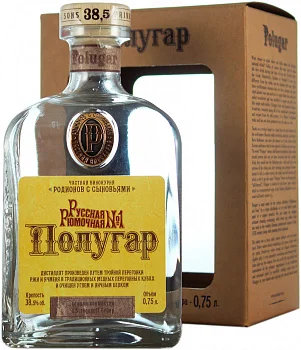 Водка Polugar Russkaya Ryumochnaya №1  gift box  750 мл